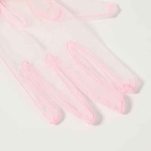 Women's Bow Short Sheer Mesh Tulle Gloves Wrist Length Wedding Evening Opera Tea Party Gloves in Saudi Arabia