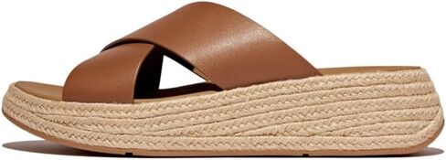 FitFlop Women's F-Mode Espadrille Leather Flatform Cross Slides Wedge Sandal in Saudi Arabia