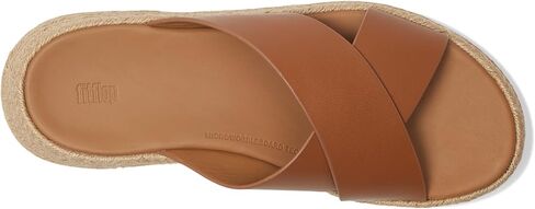 FitFlop Women's F-Mode Espadrille Leather Flatform Cross Slides Wedge Sandal in Saudi Arabia