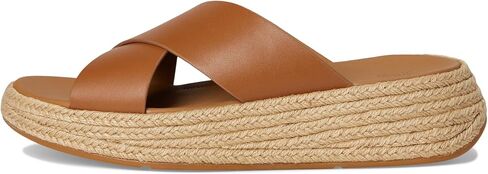 FitFlop Women's F-Mode Espadrille Leather Flatform Cross Slides Wedge Sandal in Saudi Arabia
