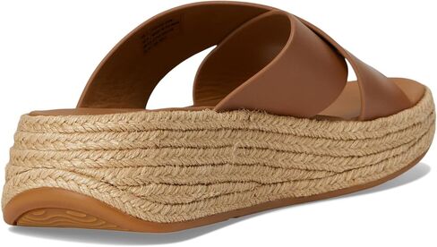 FitFlop Women's F-Mode Espadrille Leather Flatform Cross Slides Wedge Sandal in Saudi Arabia
