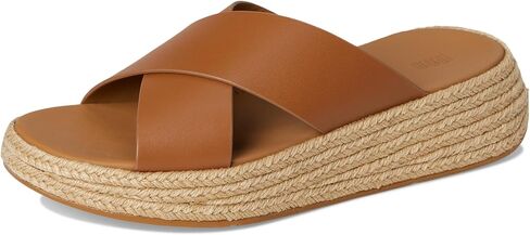FitFlop Women's F-Mode Espadrille Leather Flatform Cross Slides Wedge Sandal in Saudi Arabia