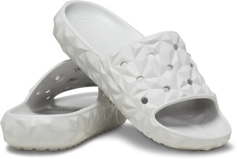 Crocs Unisex-Adult Classic Geometric Slide v2 Black in Saudi Arabia