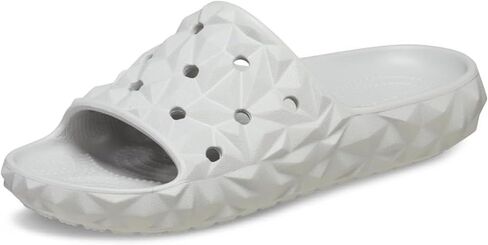 Crocs Unisex-Adult Classic Geometric Slide v2 Black in Saudi Arabia