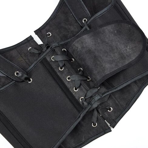 Women Vintage Black Lace-Up Bustier-Corset-Tops Boned Bustier Vest Sexy Overbustier for Going Out, Women's Corset Tops in Saudi Arabia