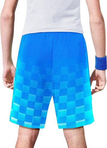 Boys' Athletic Shorts-Quick Dry Mesh Basketball Shorts with Pockets, Sports Performance Active Shorts Kids Youth in Saudi Arabia