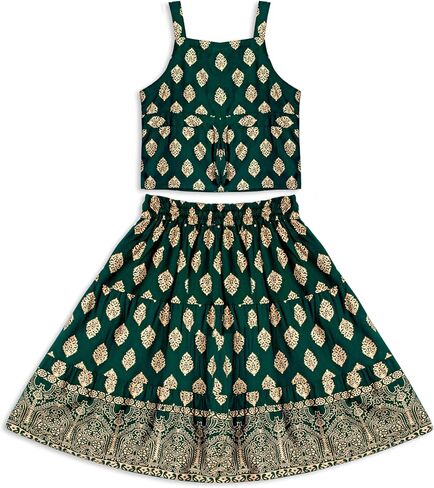 Chandrakala Kids Lehenga Choli مجموعة للفتيات (KL120-P) in Saudi Arabia