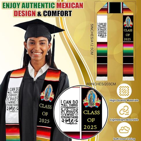 فئة Berlune لعام 2025 ، سرق التخرج المكسيكي Mexican Sash 80 '' in Kuwait