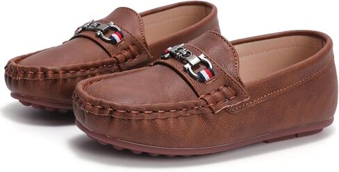 Wuiwuiyu Boys Girls Soft Leater Loafer Loafrict Moccasin Flats Frick Shoes Penny Rescelters School Dress Shoes in Kuwait