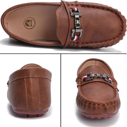 Wuiwuiyu Boys Girls Soft Leater Loafer Loafrict Moccasin Flats Frick Shoes Penny Rescelters School Dress Shoes in Kuwait