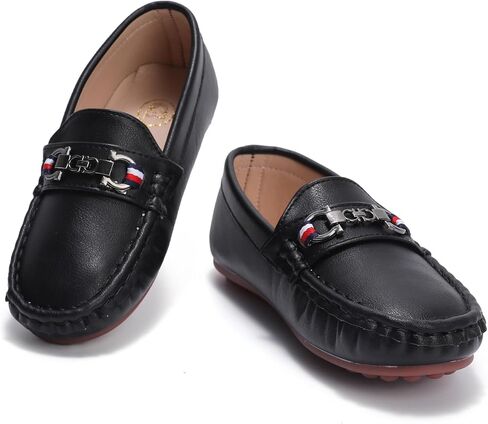 Wuiwuiyu Boys Girls Soft Leater Loafer Loafrict Moccasin Flats Frick Shoes Penny Rescelters School Dress Shoes in Kuwait