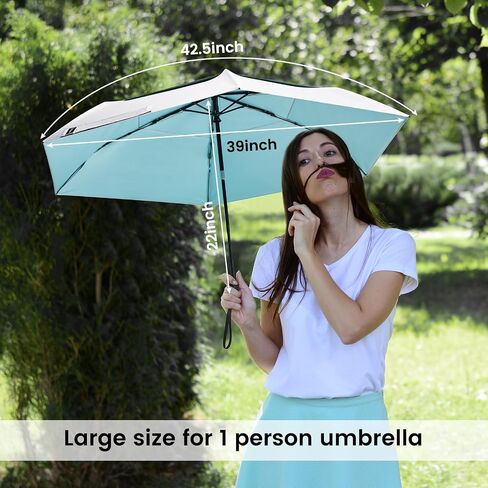 G4Free Travel Umbrella Ultralight UPF 50+ UV Protection Compact Sun Umbrella, Double Canopy Super Slim Small Portable Automatic Anti-bounce Close in Saudi Arabia
