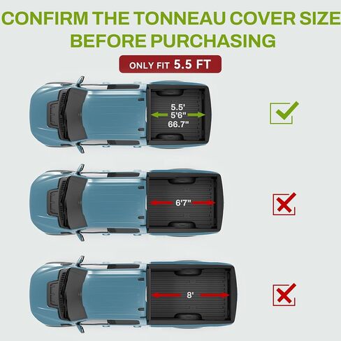 AUTOSAVER88 Soft Tri-fold Truck Bed Tonneau Cover Fits for Toyota Tundra 2022 2023 2024 2025 5.5ft Bed with Deck Rail System(Excl. Trail Edition) in Saudi Arabia