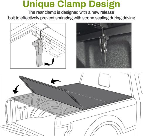 AUTOSAVER88 Soft Tri-fold Truck Bed Tonneau Cover Fits for Toyota Tundra 2022 2023 2024 2025 5.5ft Bed with Deck Rail System(Excl. Trail Edition) in Saudi Arabia