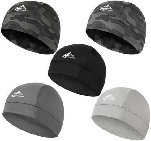 Cooling Skull Cap for Men Women UV Sun Protection Helmet Liner Beanie Head Wrap Sweat Wicking Ski Motorcycle Hat in Saudi Arabia