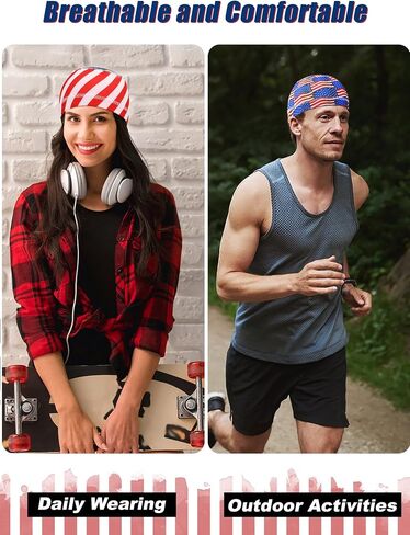 Cooling Skull Cap Liner Beanie Cooling Sweat Wicking Welding Caps for Men American Flag Cycling in Saudi Arabia
