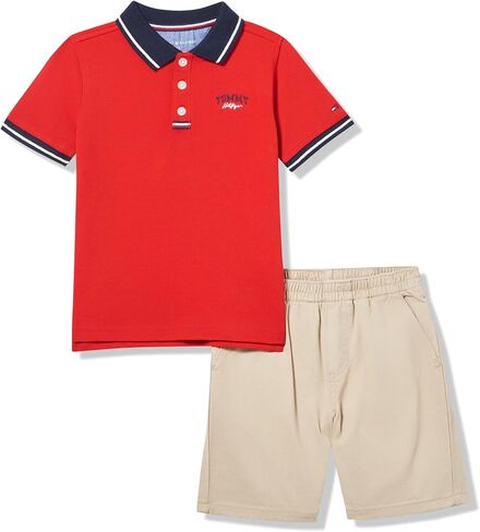 Tommy Hilfiger boys 2pc Polo Short Set in Saudi Arabia