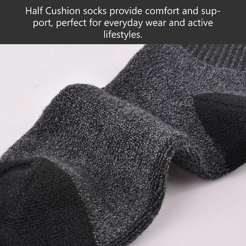 GKX Men's Merino Wool Moisture Wicking Outdoor Hiking Heavy Duty Work Cushion Crew Socks in Saudi Arabia