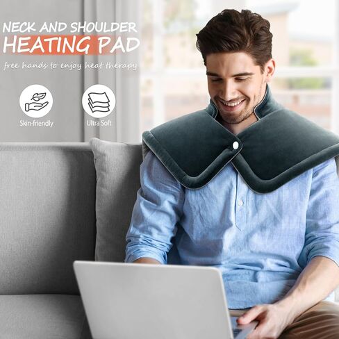 Fathers Day Neck Heating Pad Gifts for Dad, Men, XL Weighted Shoulder Heat Pad, Back Pain Relief Heat Pads, Gifts for Mom, Women and Birthday, Mother's Day, Christmas Warm Gifts, 23'' x 17'' in Saudi Arabia