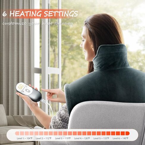 Fathers Day Neck Heating Pad Gifts for Dad, Men, XL Weighted Shoulder Heat Pad, Back Pain Relief Heat Pads, Gifts for Mom, Women and Birthday, Mother's Day, Christmas Warm Gifts, 23'' x 17'' in Saudi Arabia