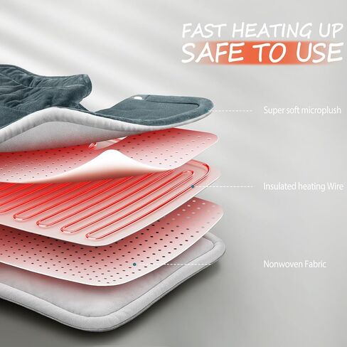 Fathers Day Neck Heating Pad Gifts for Dad, Men, XL Weighted Shoulder Heat Pad, Back Pain Relief Heat Pads, Gifts for Mom, Women and Birthday, Mother's Day, Christmas Warm Gifts, 23'' x 17'' in Saudi Arabia
