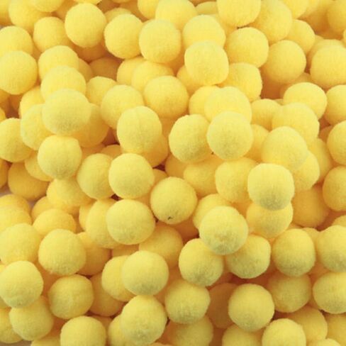 Zhiheng 500 Pack Fluffy Mini Pompoms Balls High Density Pom Poms for Kids Crafts Jewelry Making Accessories Clothing Appliques Decorations (Beige, 10mm) in Saudi Arabia