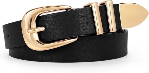 WERFORU Women Leather Belt Fashion Leather Waist Belt for Pants Jean Ladies Western Belt with Gold/Silver Buckle in Saudi Arabia