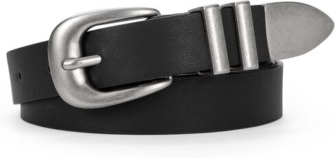 WERFORU Women Leather Belt Fashion Leather Waist Belt for Pants Jean Ladies Western Belt with Gold/Silver Buckle in Saudi Arabia