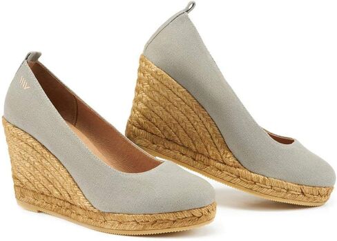 Viscata Marquesa Espadrille Canvas Wedges Spain Handmade 3 ½" Heel Women's Pumps with Breathable Organic Cotton Canvas and 100% Natural Jute Midsole for All Occasions: Casual, Work, Party in Saudi Arabia
