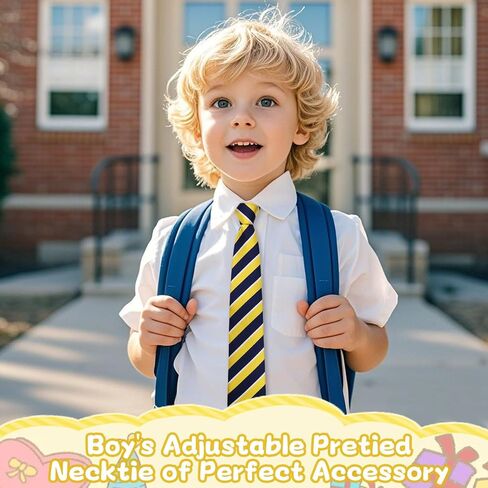 Pre-tied Ties for Boys Kids, Adjustable Boys Tie Zipper Tie for Uniforms Wedding School Party Celebration Cosplay in Saudi Arabia