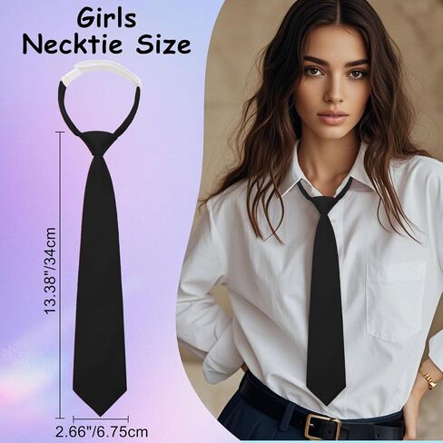 Ties for Women, Womens Tie Adjustable Pre-tied Neckties for Girls Boys Uniform School Cosplay Wedding Party Prom in Saudi Arabia