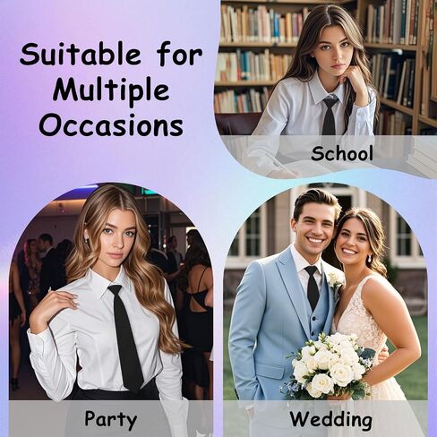 Ties for Women, Womens Tie Adjustable Pre-tied Neckties for Girls Boys Uniform School Cosplay Wedding Party Prom in Saudi Arabia