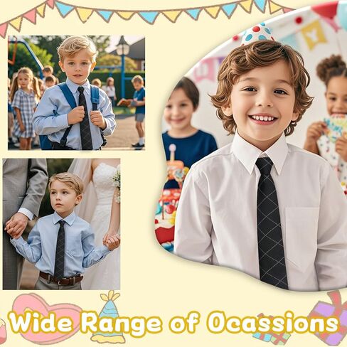 علاقات مسبقة للأولاد للأطفال ، تعادل الأولاد القابل للتعديل التعادل السوستة للزي الرسمي حفل زفاف الاحتفال بحفلات الاحتفال in Kuwait