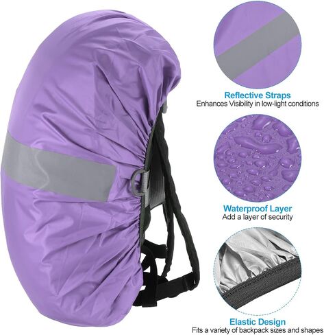 PATIKIL Waterproof Backpack Rain Cover, Non-Slip Backpack Cover with Reflective Strap Stay Dry for Hiking, Camping, Hunting in Saudi Arabia