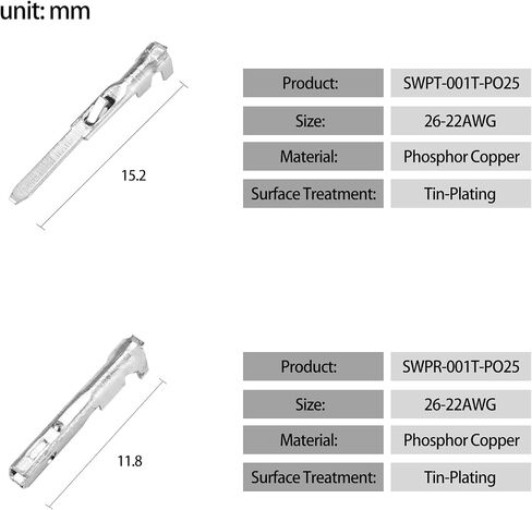 Muyi 5 Kits 2 Pin Way JST موصل مقاوم للماء 26-22 AWG Electric Socket 0.13 ~ 0.33 مم مربع إلى موصلات الأسلاك 2.0 مم JWPF-VSLE Series JST Series in Saudi Arabia