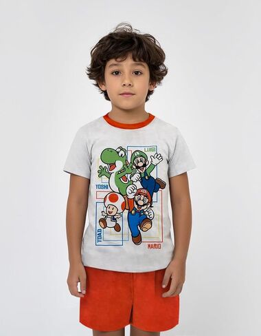 Super Mario Boys Pajama Set - 3 Piece Pants, T-Shirt & Shorts - Sleepwear PJ Set for Kids, Toddler Boys Pajamas in Saudi Arabia