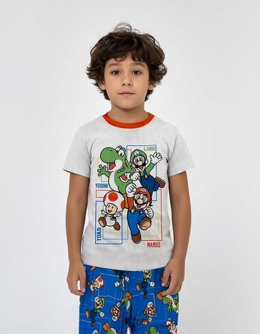 Super Mario Boys Pajama Set - 3 Piece Pants, T-Shirt & Shorts - Sleepwear PJ Set for Kids, Toddler Boys Pajamas in Saudi Arabia