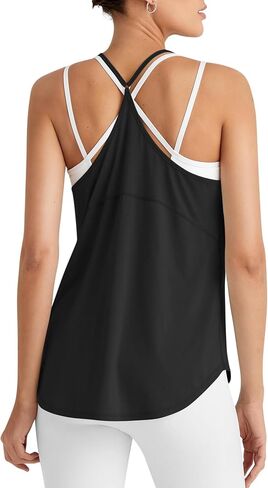 G4Free Womens Muscle Workout Tank Top Lightweight Athletic Gym Tops Fast Dry Racerback Running Tanks in Kuwait