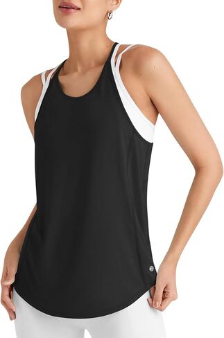 G4Free Womens Muscle Workout Tank Top Lightweight Athletic Gym Tops Fast Dry Racerback Running Tanks in Kuwait