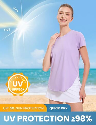 Star Vibe Womens Workout Shirts Breathable UPF 50+ Quick Dry Athletic Yoga T-Shirts Short Sleeve Gym Running Hiking Tops in Saudi Arabia