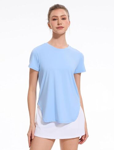 Star Vibe Womens Workout Shirts Breathable UPF 50+ Quick Dry Athletic Yoga T-Shirts Short Sleeve Gym Running Hiking Tops in Saudi Arabia