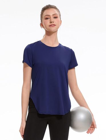 Star Vibe Womens Workout Shirts Breathable UPF 50+ Quick Dry Athletic Yoga T-Shirts Short Sleeve Gym Running Hiking Tops in Saudi Arabia