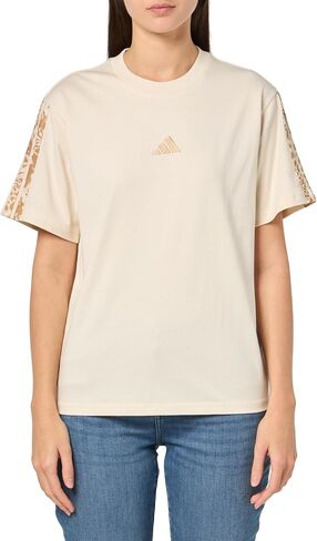 adidas Women's Essentials+ Leopard Print T-Shirt in Kuwait