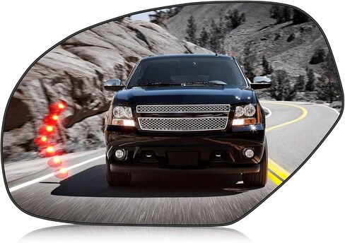 زجاج المرايا الجانبية للركاب لسيارة Chevy Avalanche Silverado Suburban Tahoe/GMC Sierra Yukon/Cadillac Escalade 2007-2014 مرآة ساخنة مع استبدال اللوحة الخلفية لGM1325138 in Kuwait