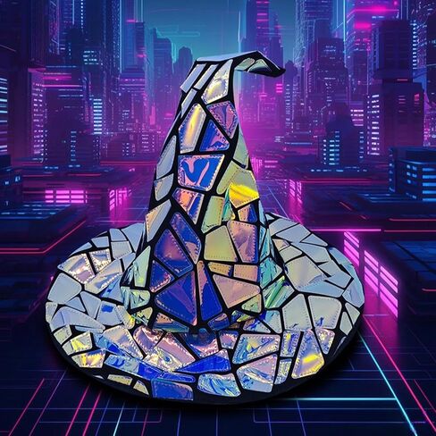 عيد عيد الميلاد عيد الميلاد حفلة ساحرة قبعة المرأة فتاة واسعة الحافة تفتق مستدقة ملونة الترتر الرجال الساحرة غطاء مدببة in Saudi Arabia