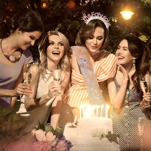 AOPRIE 40 & Fabulous Birthday Sash for Women Birthday Tiara & Crowns Headbands for Girls Happy Birthday Accessories Favor Supllies Rose Gold, 2 Pack in Saudi Arabia