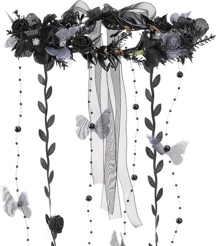 Mostory Fairy Flower Headpeice for Women و Woodland Elf Crown with Butterfly و Vines for Fairy Costume Renaissance Cosplay in Saudi Arabia