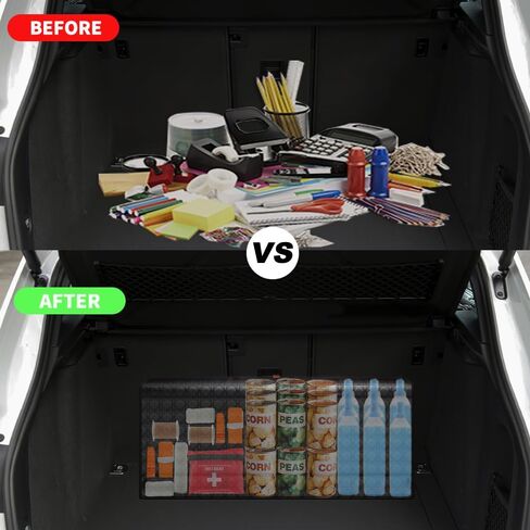 Trunk Organizers, Car Organizers, Storage Solutions, and Car Storage Organizers for SUVs, Sedans, Back Seats, and Luxury Vehicles with Lid, Leather, Small, Large (Black, XXL) in Saudi Arabia