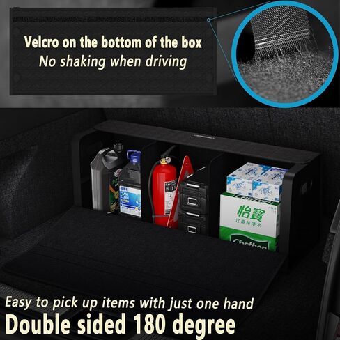Trunk Organizers, Car Organizers, Storage Solutions, and Car Storage Organizers for SUVs, Sedans, Back Seats, and Luxury Vehicles with Lid, Leather, Small, Large (Black, XXL) in Saudi Arabia