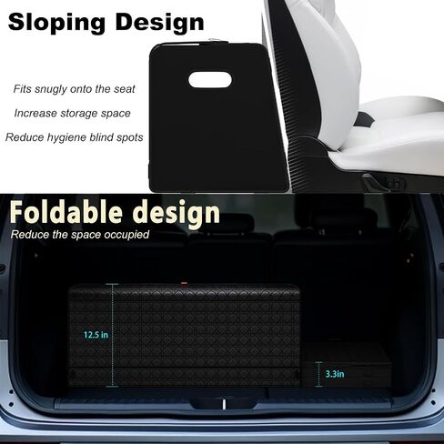 Trunk Organizers, Car Organizers, Storage Solutions, and Car Storage Organizers for SUVs, Sedans, Back Seats, and Luxury Vehicles with Lid, Leather, Small, Large (Black, XXL) in Saudi Arabia